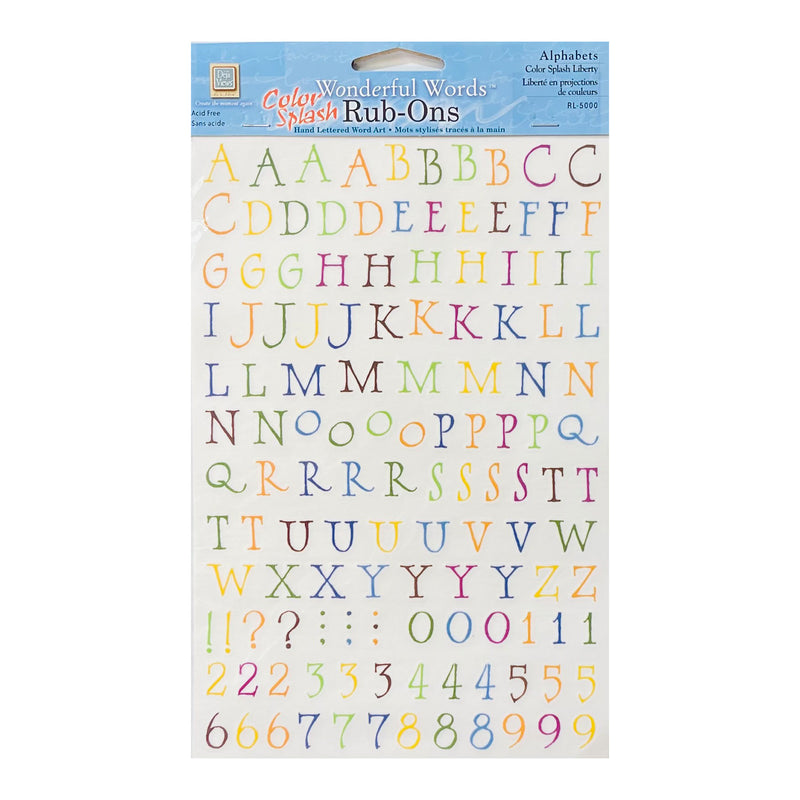 Deja Views Colour Splash Alphabet Rub-Ons - Liberty*