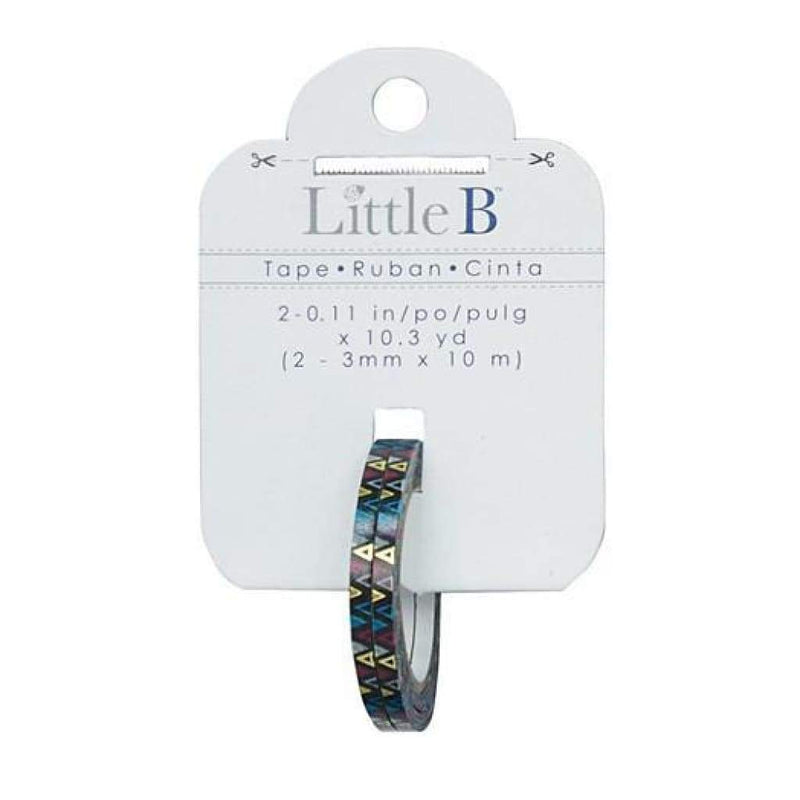 Little B Decorative Foil Tape 3Mmx10m Multi Triangles