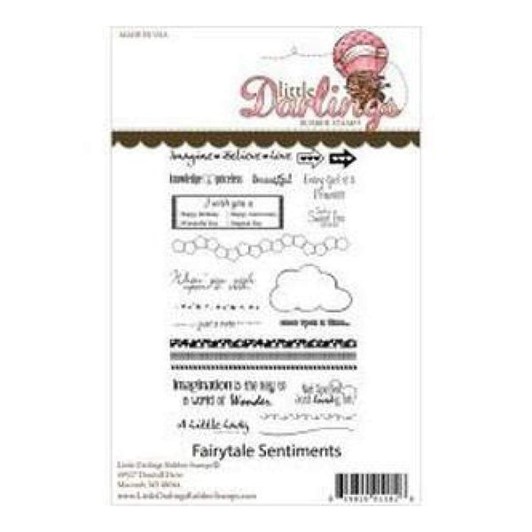 Little Darlings Unmounted Rubber Stamp 4In.X6in. Fairytale Sentiments