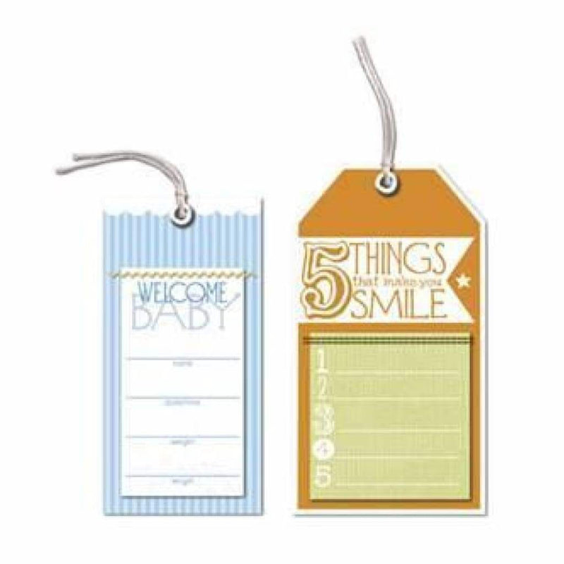 Little Yellow Bicycle - Babysaurus - Specialty Stitched Canvas & Cardstock Tags