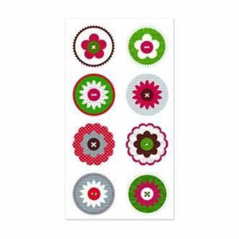 Little Yellow Bicycle - Wonder & Wishes - Layered Flower Buttons
