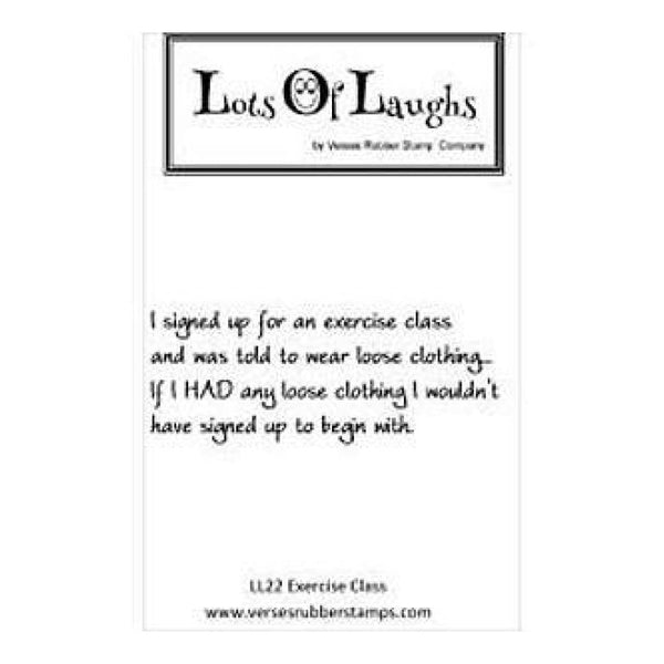 Lots Of Laughs Cling Mounted Stamp 4.5In. X6.5In.  Exercise Class