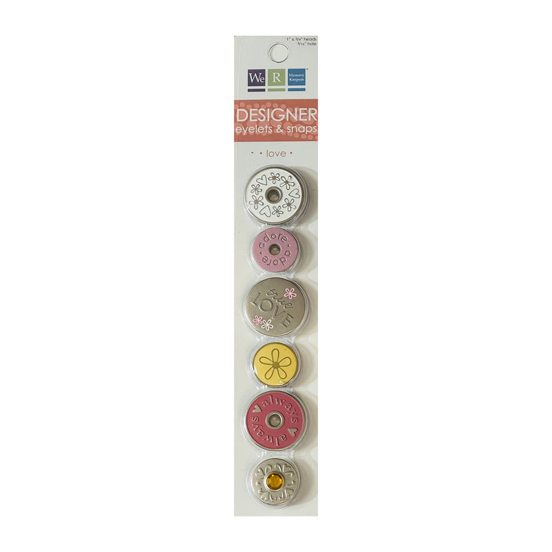 We R Memory Keepers Designer Eyelets & Snaps - Love*