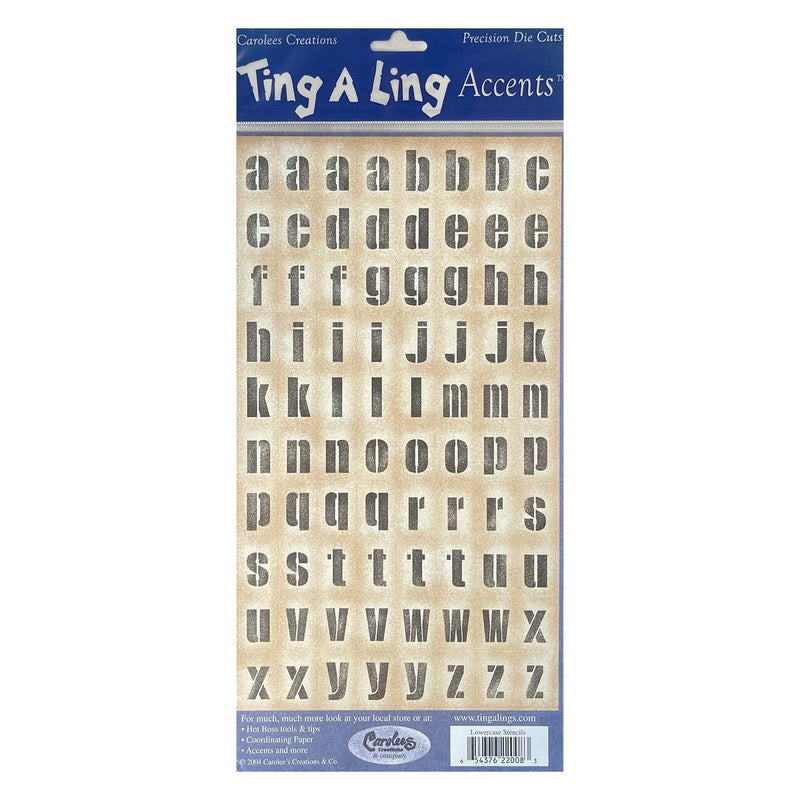 Ting A Ling Accents - Precision Die Cuts - Lowercase Stencils*