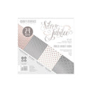 Tonic Studio - Craft Perfect Luxury Embossed Cardstock 6 inch X6 inch 24 pack Silver Jubilee