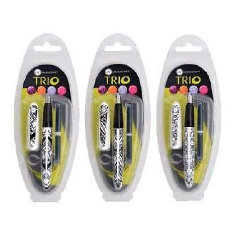 Manuscript Trio Italic Pen - Assorted Designs