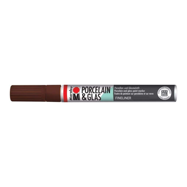 Marabu Porcelain & Glass Painter 0.8mm Tip - Cocoa