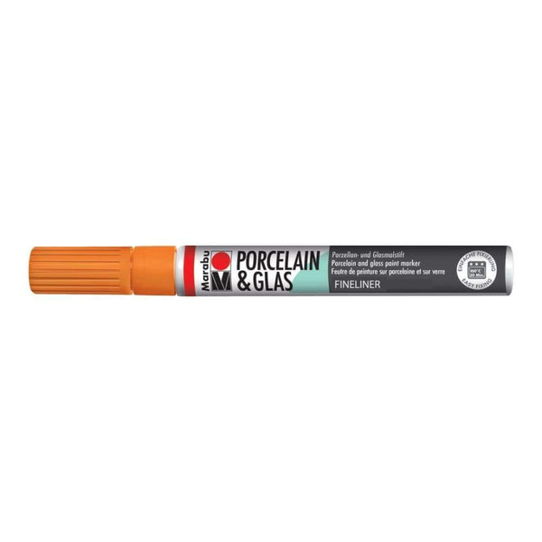 Marabu Porcelain & Glass Painter 1-2mm Tip - Tangerine