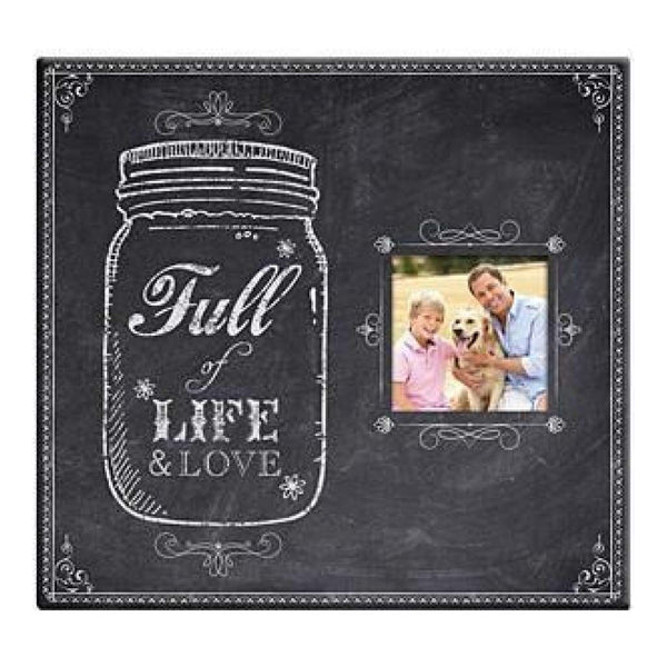 Mbi Full Of Life Mason Jar Post Bound Album W/Window 12 Inch X12 Inch Chalkboard Look Finish