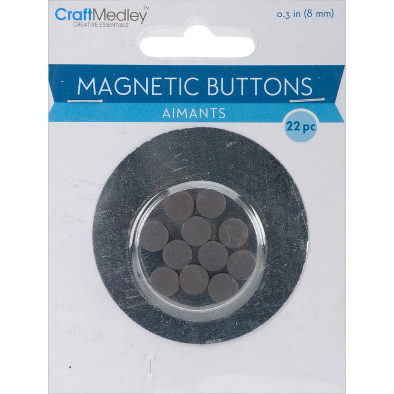 Multicraft Imports - Magnetic Buttons - 8mm 22 pack