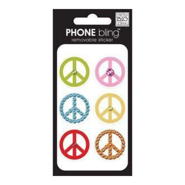 Me & My Big Ideas - Phone Bling Stickers Simple Peace Signs Multicolor