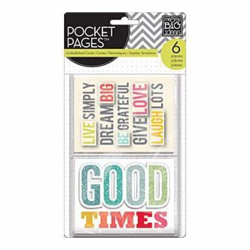 Me My Big Ideas Me My Big Ideas Pocket Pages Themed Embellished Card ...