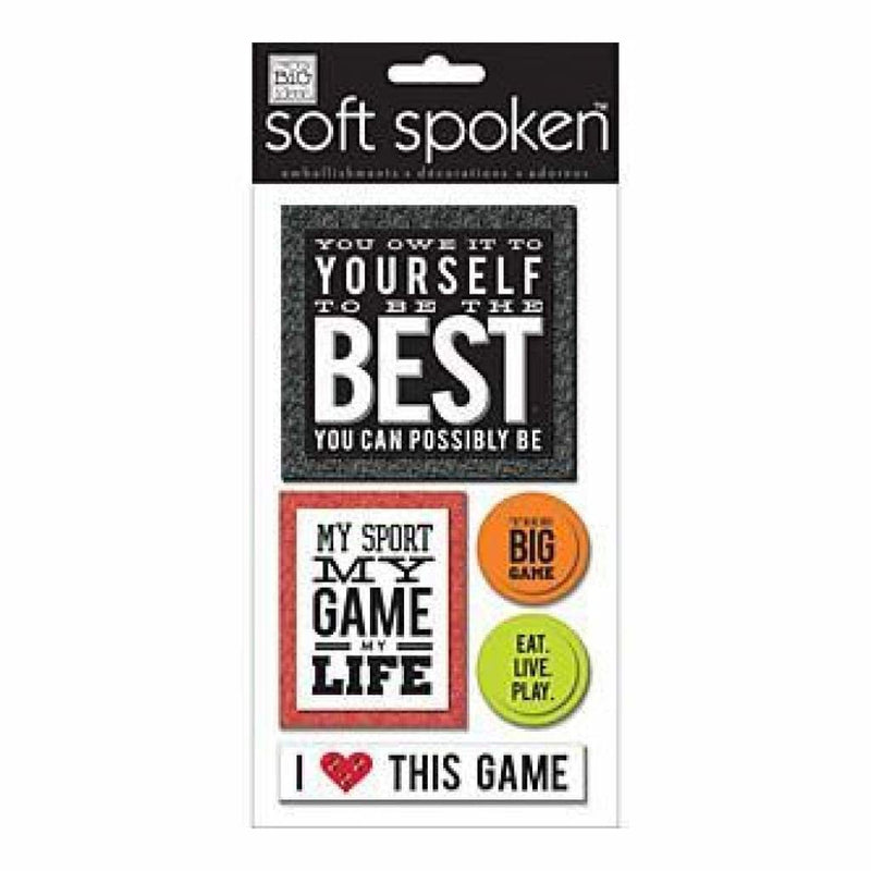 Me & My Big Ideas Soft Spoken Themed Embellishments I Love This Game