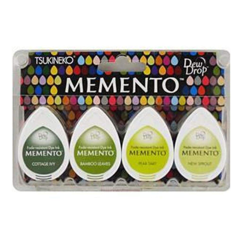 Memento Dew Drop Dye Ink Pads 4 Pack - Greenhouse