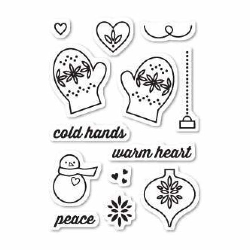 Memorybox - Warm Heart Clear Stamp Set Die