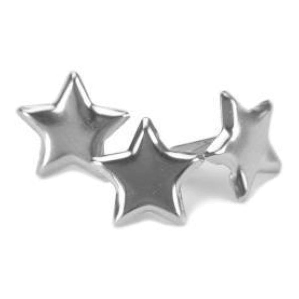 Metal Paper Fasteners 50/Pkg Stars - Silver
