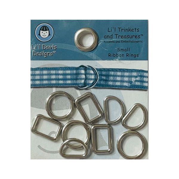 Li'l Davis Designs - Trinkets and Treasures - Small Ribbon Rings - Silver