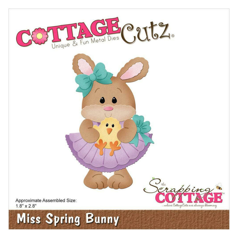 CottageCutz Dies - Miss Spring Bunny 1.8"x2.8"*