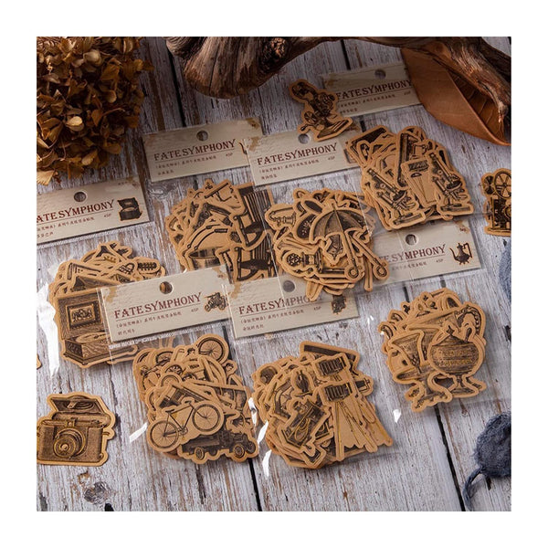 Poppy Crafts Fate Symphony Gold Foil Sticker collection - Vintage Measuring*