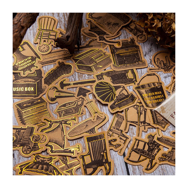 Poppy Crafts Fate Symphony Gold Foil Sticker collection - Vintage Measuring*