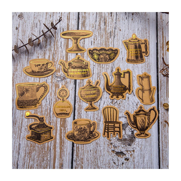 Poppy Crafts Fate Symphony Gold Foil Sticker collection - Vintage Measuring*