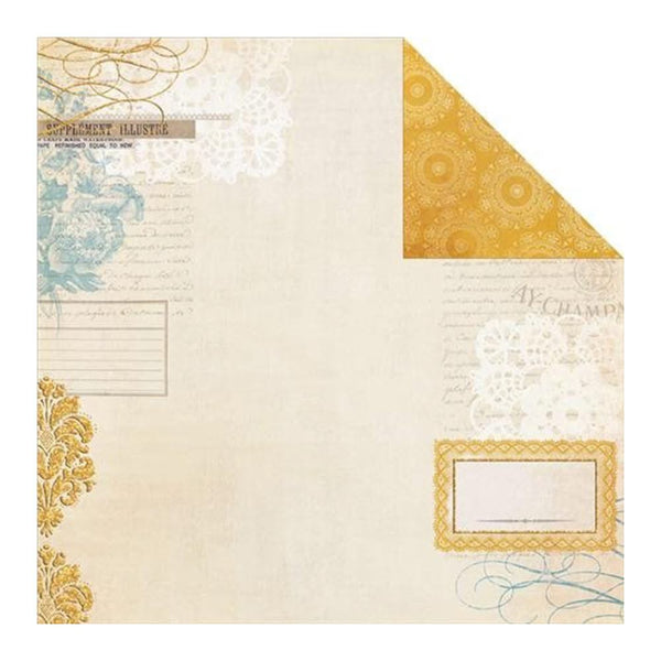 My Mind's Eye - Lost & Found 3 Oliver Double-Sided Cardstock 12"X12" Collage Glitter