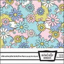 Michael Miller Memories - Groovy Daisy Pastel 12x12 fabric paper (pack of 5)