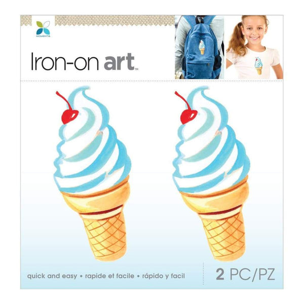 Momenta Iron On Applique Ice Cream Cones 2 pack