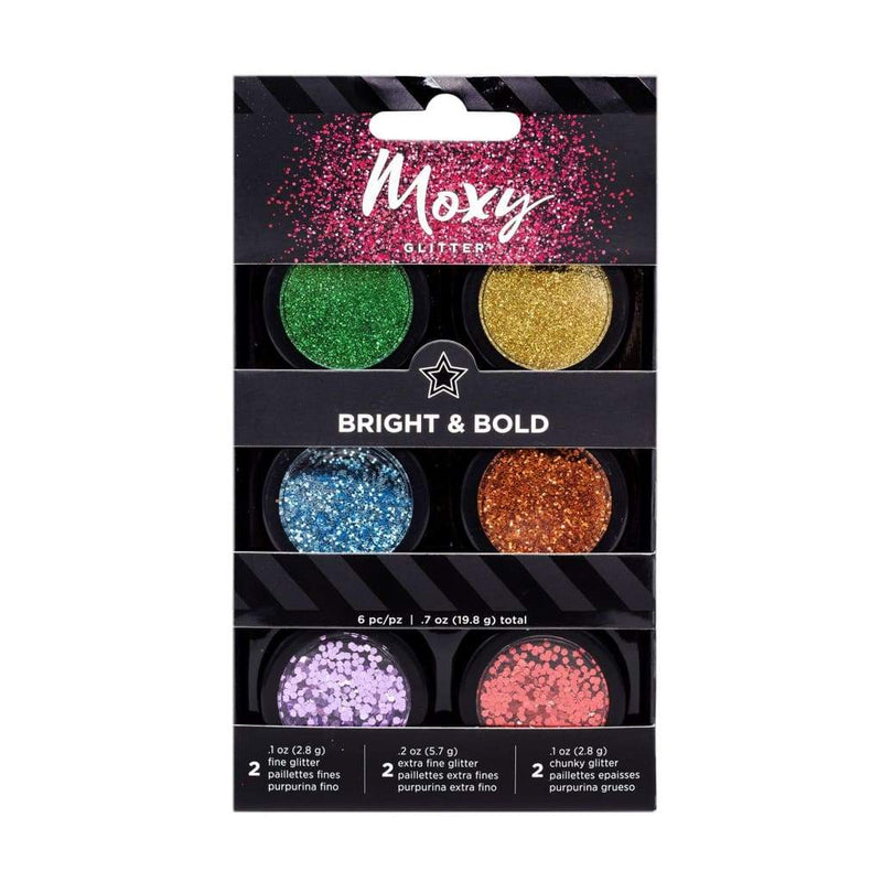 Moxy Glitter Pack, Pot Set - Bright and Bold (6 Piece)