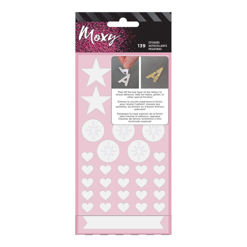 Moxy Glitter Sticker, Foam - Double Sided