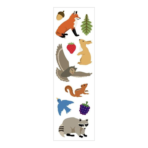 Mrs. Grossmans Stickers Forest Animals Strips 2 inch X6.5 inch 3 pack