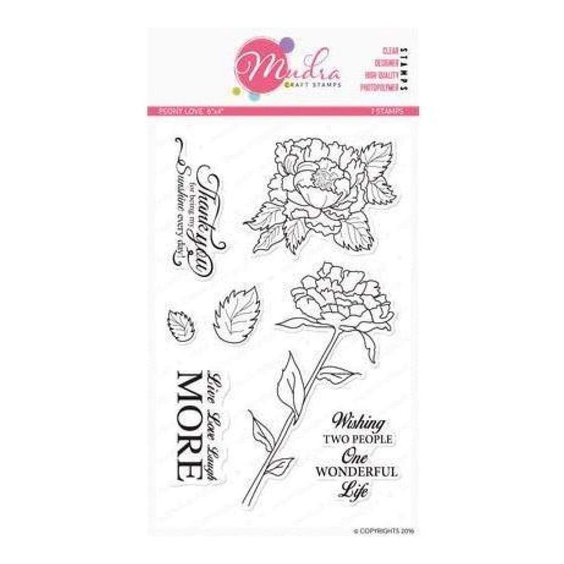 Mudra Stamps - Peony Love