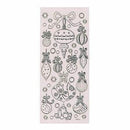 Multicraft Foil Shimmer Stickers  Clear Assortment 4X9.5 Inches - Silver
