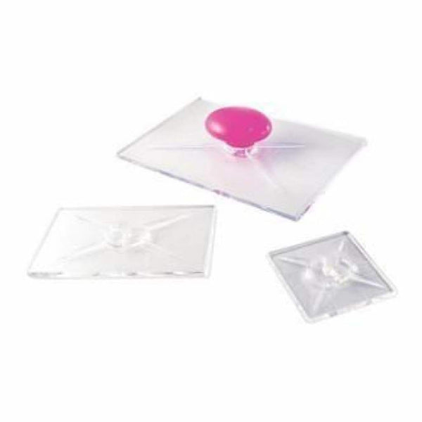 Multicraft Imports - Multicraft Clear Acrylic Block Set With Adjustable Handle 3 Pack 2Inch X2inch  4Inch X2.25Inch  & 6Inch X4inch