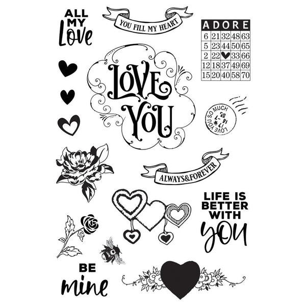 Simple Vintage My Valentine Photopolymer Clear Stamps