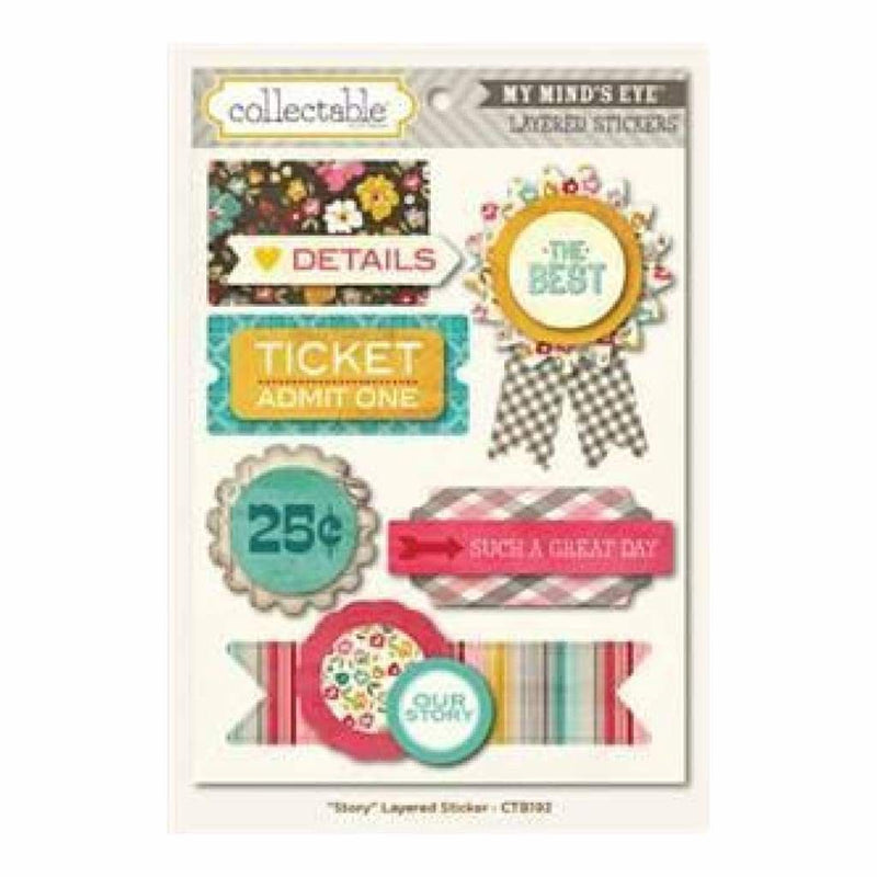 My Mind's Eye - Collectable - Unforgettable - Story Layered Stickers