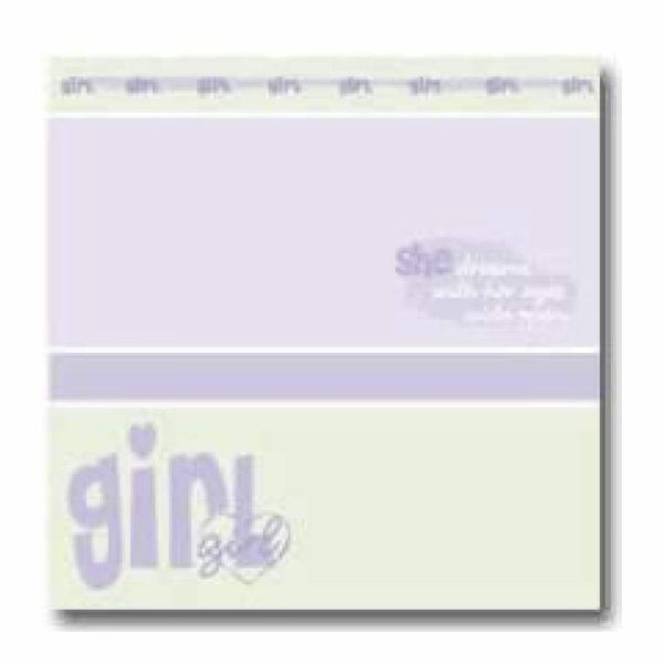 My Minds Eye - Girl Lay-Over Layout  - 12X12 Inch - Acid Free