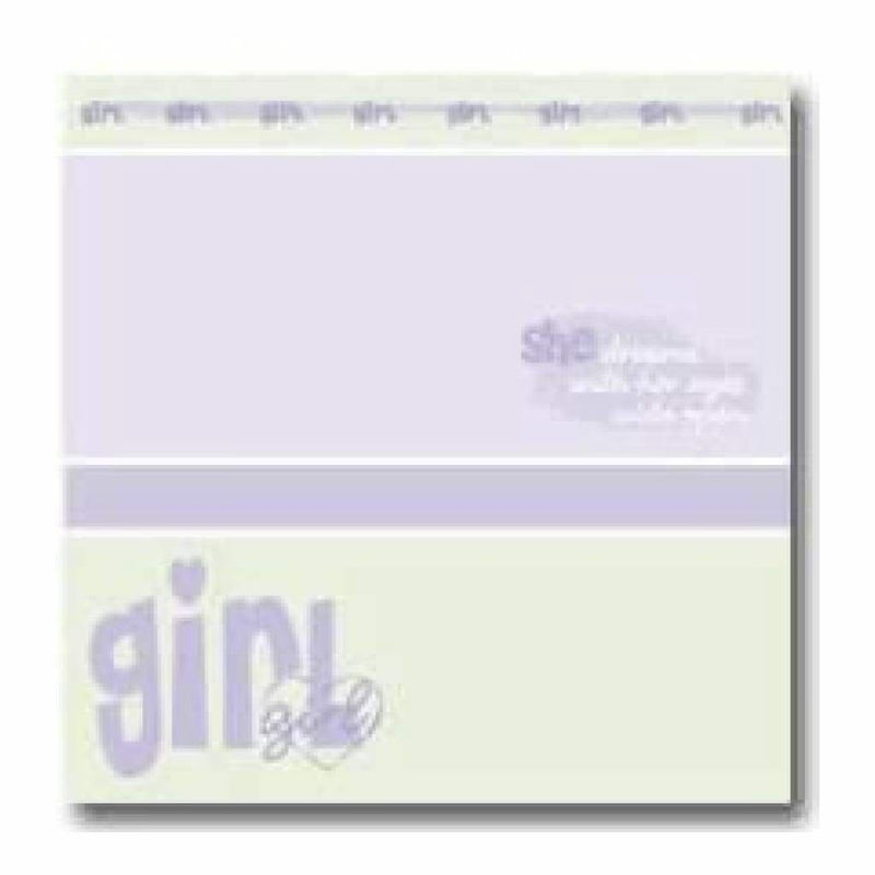 My Minds Eye - Girl Lay-Over Layout  - 12X12 Inch - Acid Free