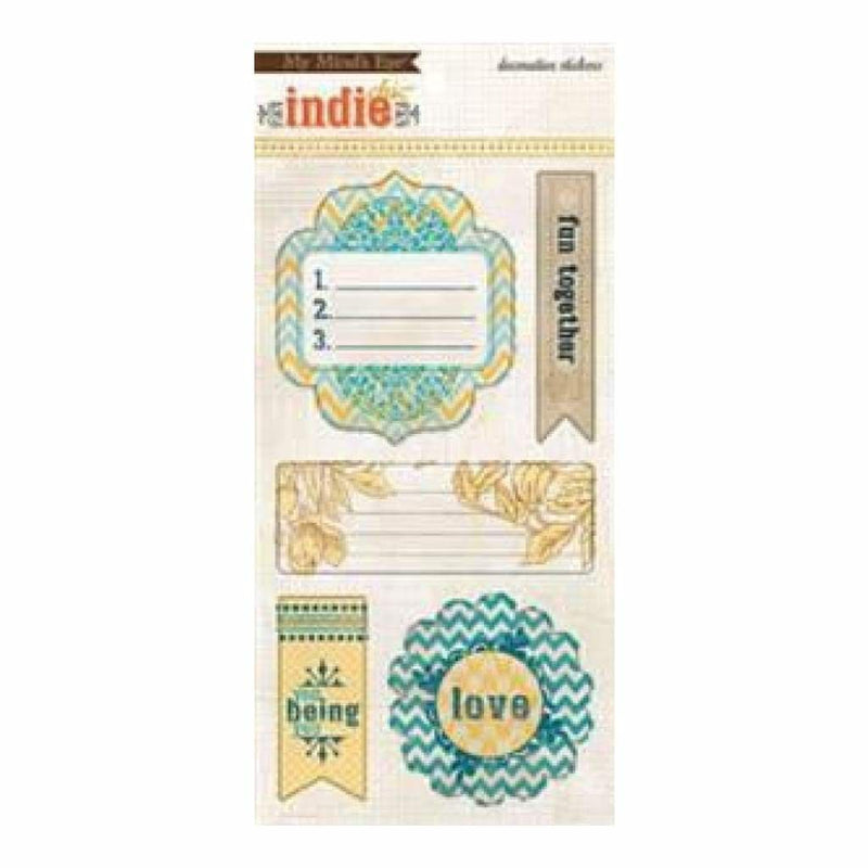My Mind's Eye - Indie Chic - Nutmeg - History Decorative Stickers