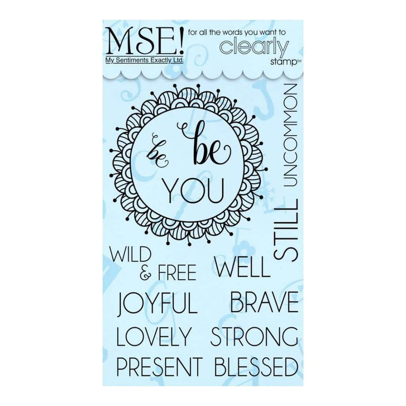 My Sentiments Exactly Clear Stamps 4 inch X6 inch Sheet inch BE inch Colouring Frame