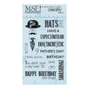 My Sentiments Exactly Clear Stamps 4 inch X6 inch Sheet For Him Cards