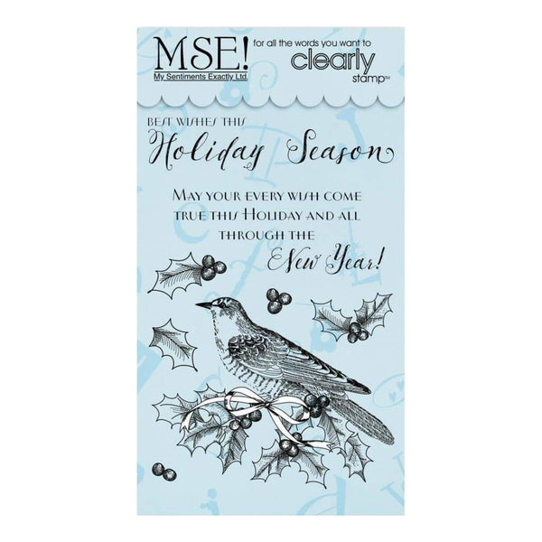 My Sentiments Exactly Clear Stamps 4 inch X6 inch Sheet Holiday Season Colouring Cards
