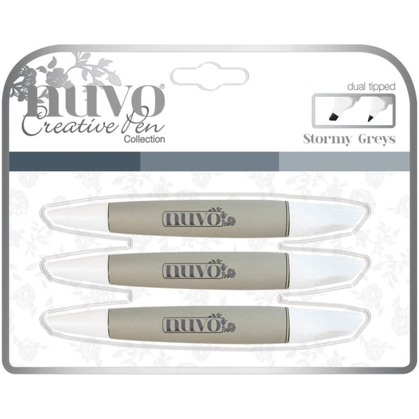 Tonic Studios - Nuvo - Creative Pen Collection - Stormy Greys