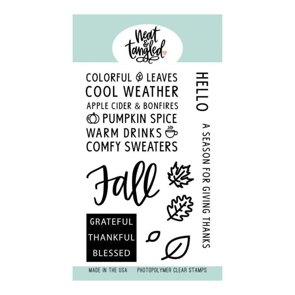 Neat & Tangled Clear Stamps 4inch X6inch Hello Fall