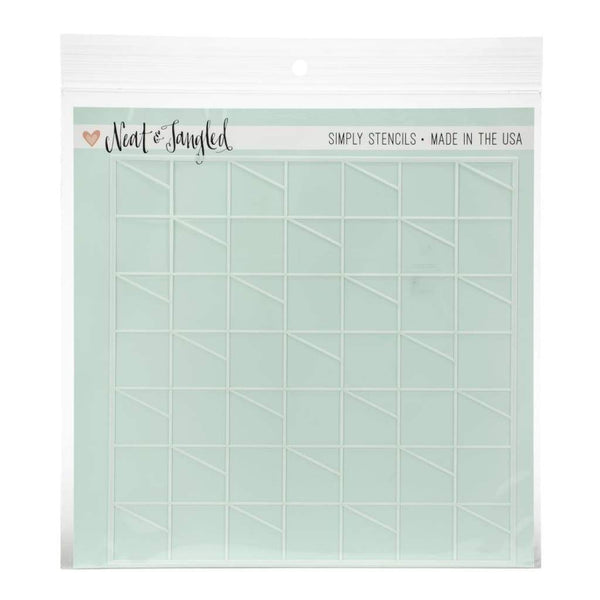 Neat & Tangled Stencil 6 inch X6 inch Receding Blocks