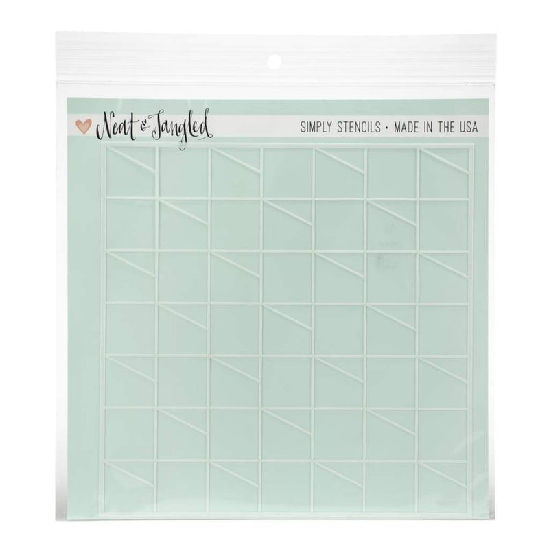 Neat & Tangled Stencil 6 inch X6 inch Receding Blocks