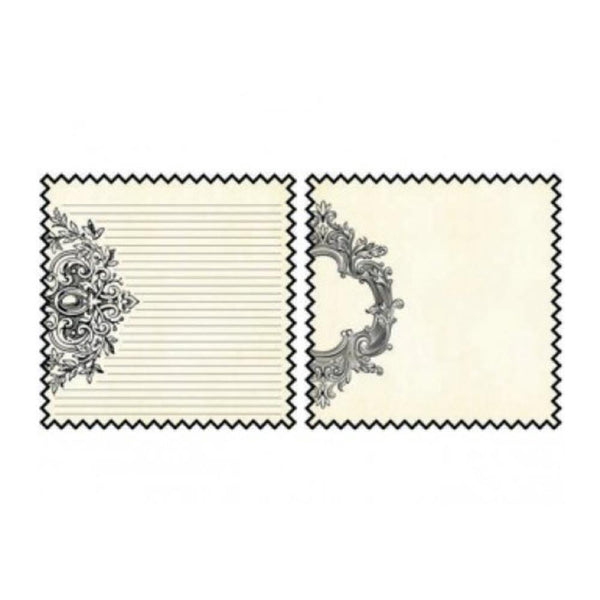 Teresa Collins - Notations Collection Double Sided 12 X 12 Die-Cut Paper - Flourish