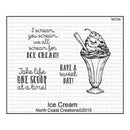 North Coast Creations Cling Rubber Stamp 5 Inch X6.75 Inch  Ice Cream