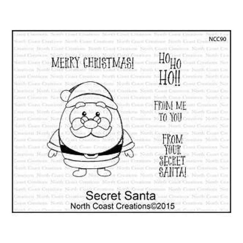 North Coast Creations Cling Rubber Stamps 5 Inch X6.75 Inch  Secret Santa