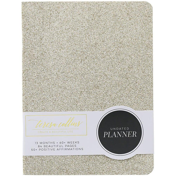 Teresa Collins Personal/Travel Planner 6inch X8inch - Gold Glitter